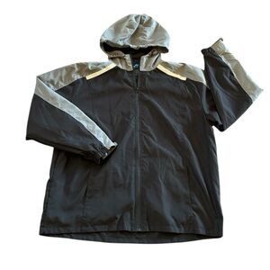 Mack Russo Windbreaker Lightweight Black Gray Full‎ Zip Windbreaker Size XL
